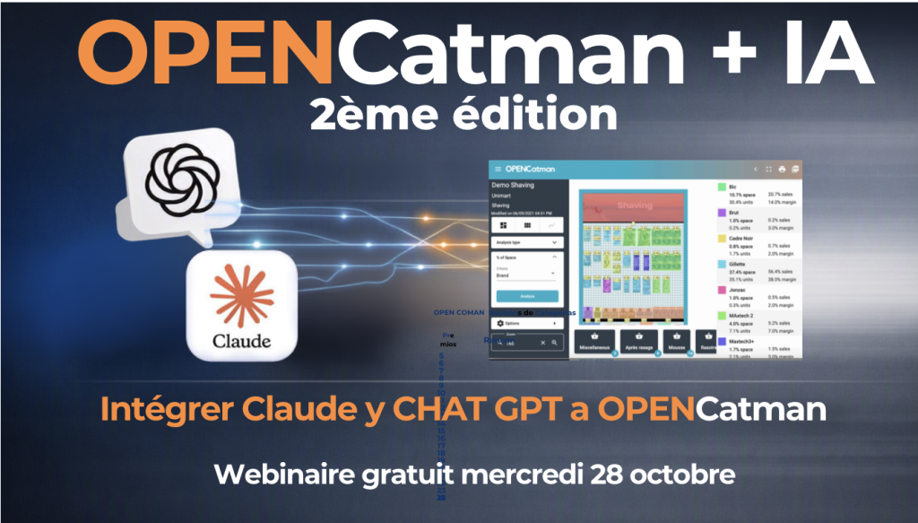 OPENCatman + IA, 2ème édition - Intégrer Claude et ChatGPT à OPENCatman, webinaire gratuit mercredi 28 octobre